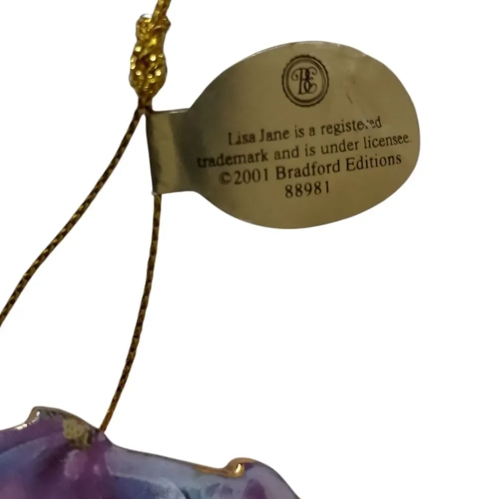 Lisa Jane Fairy Ornament Purple Porcelain Wings Of Wonder Twilight Enchantment